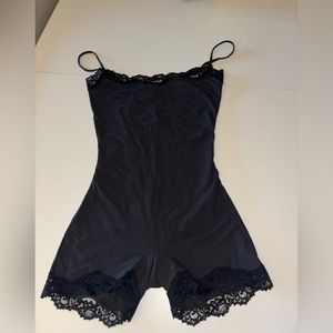 NWT SKIMS Fits Everyone Lace Onesie Black Small